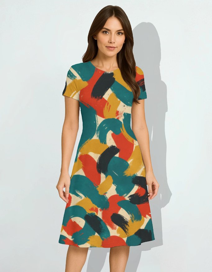 Colourful Graffiti Dress - Image 2