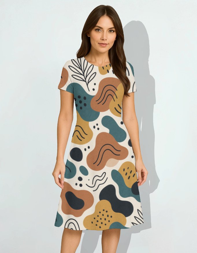 Abstract A line Dress